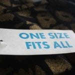 A "One Size Fits All" label.